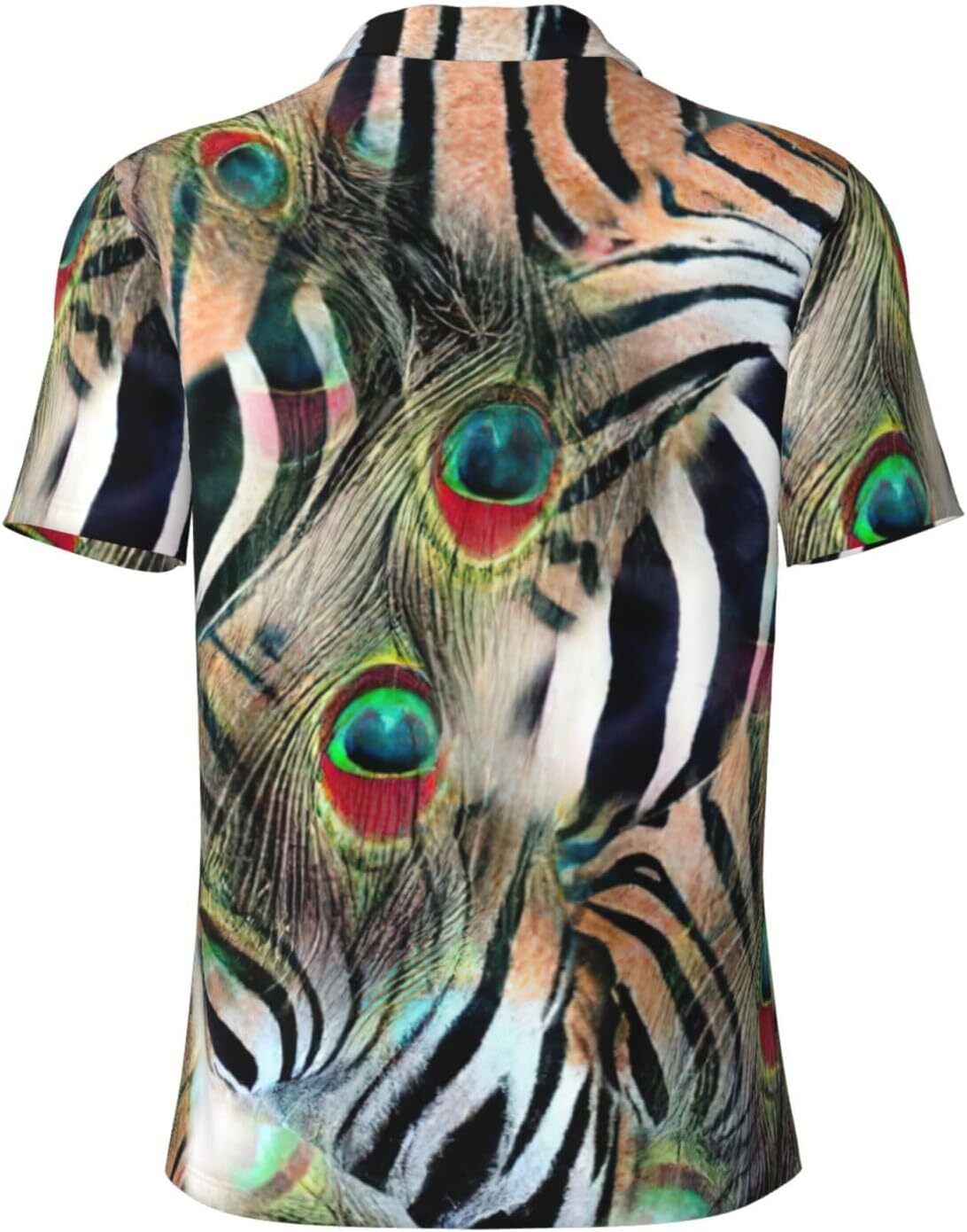 Mens Polo shirt Animal Feather Mens Short Sleeve Polo Shirt, Performance Quick Dry Collared Shirt for Golf and Casual Polos shirts tshirt Casual tops 