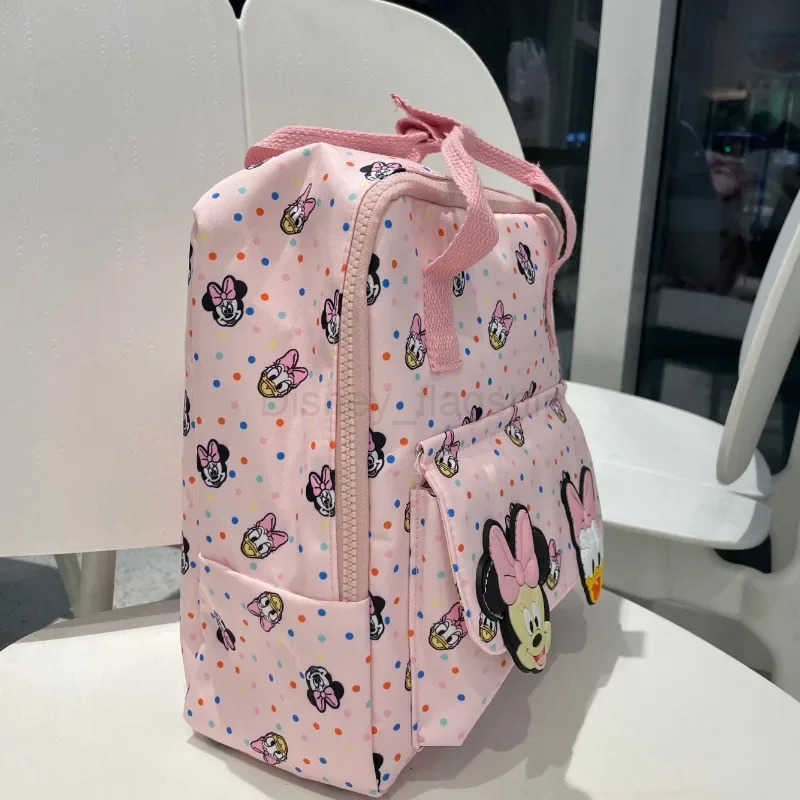 Disney 2024 New Cartoon Minnie Childrens Bag Baby Daisy Print Backpack Kindergarten Fashion School BagXJ250515