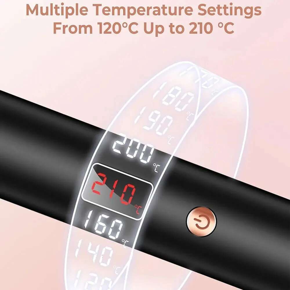 3 In 1 Ionic Curler Straightener Professional Curling Iron Heated Hair Styling Anti-Scald Thermal Brush Curl Wand