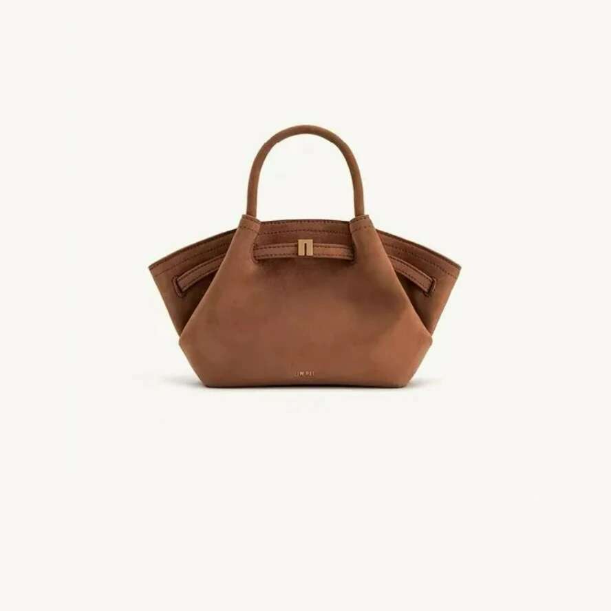 Hot Ins Handbag Brand Designer Fashion Simple Pure Color Classic Retro Large Capacity Versatile Women's Hand Bag