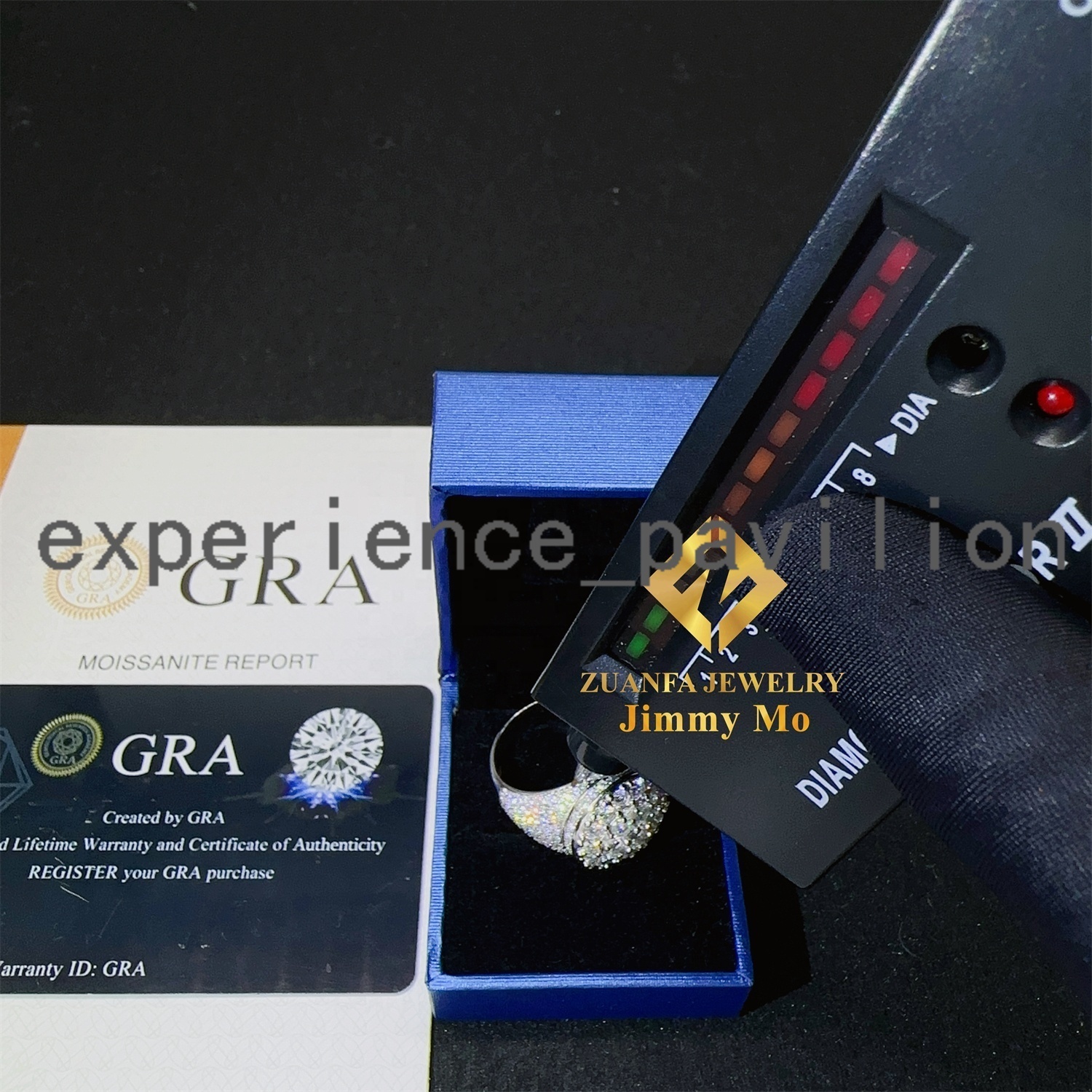 Promotion Price GRA Certificates 925 Silver Pass Diamond Tester VVS1 Moissanite Jewellery Diamond Hip Hop Iced Out Ring Man