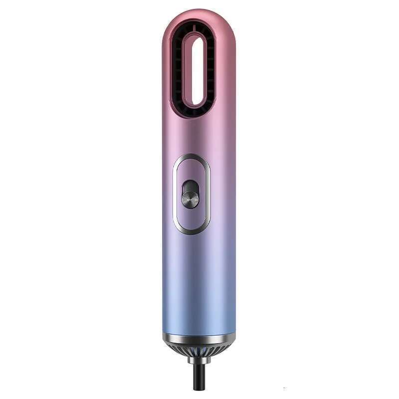 Mini 3-in-1 Electric Curling Comb Brush Volumizer Straightener Manual Hair Dryer with Nozzle Styling Tool