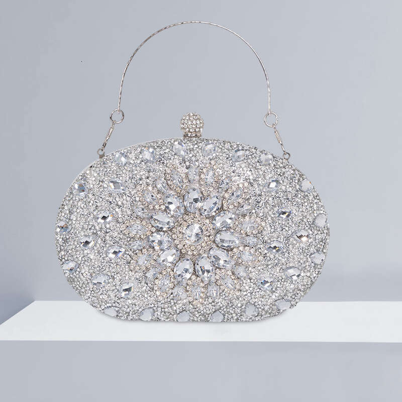 Design Suower Dia studded Personalized Evening Dress Fashionable Banquet Women's Handheld Bag, Versatile Style, New Trendy Ins