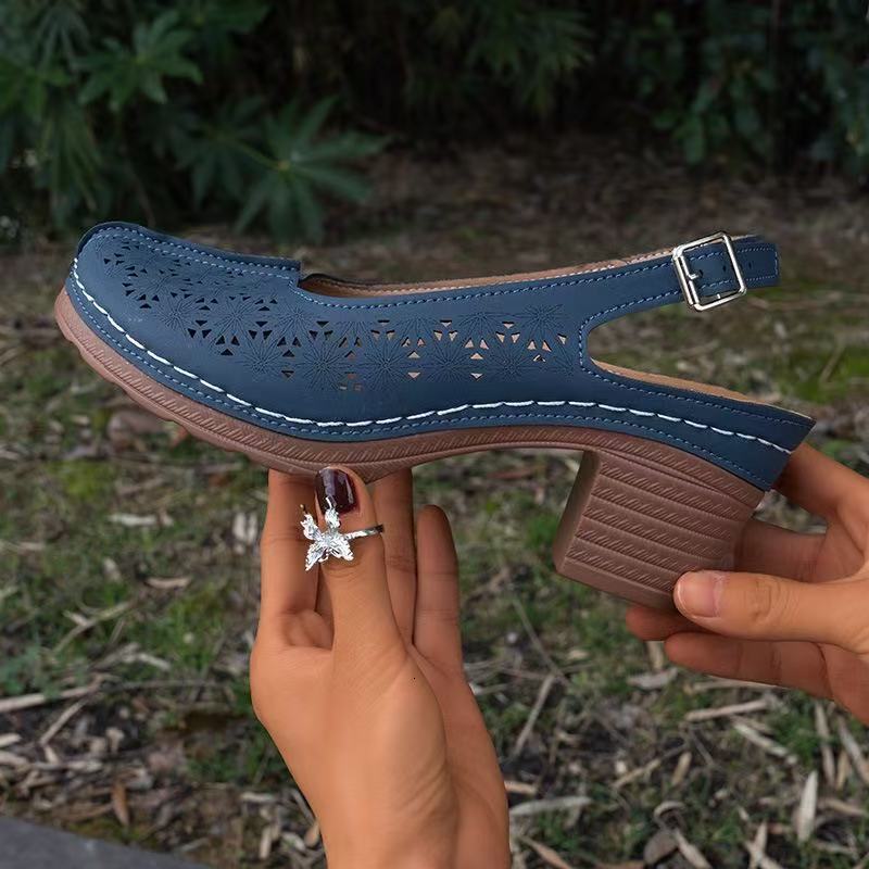 Summer New Style Casual Shoes Baotou Slope Cool Drag Large High Heel Sandals Women S Trendy Ddmysaturn