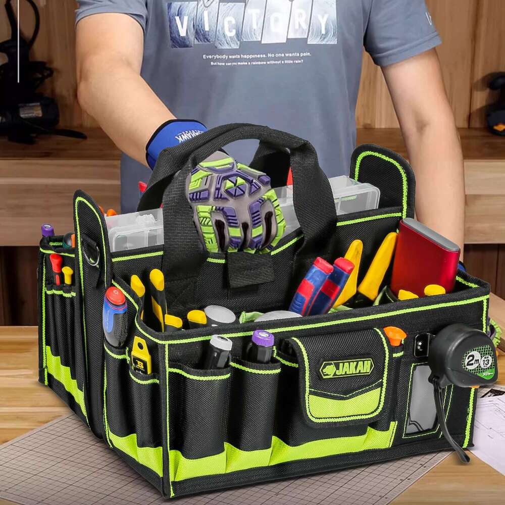 40-POCKETS Tote, Bag Organizer, Electrician HVAC Bag, Caddy, Tool Bags for Electricians