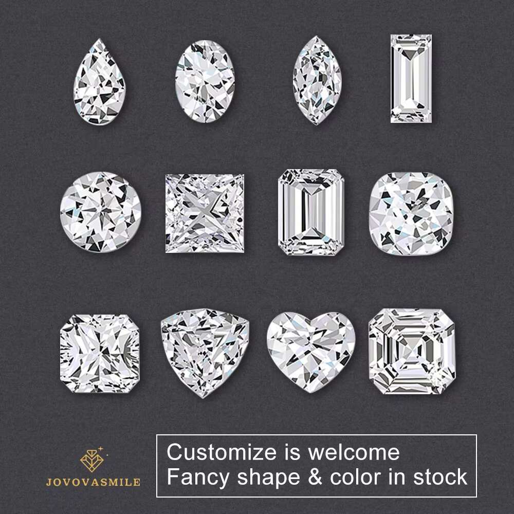 Jovovasmile 3.3carat 12x7.5mm crushed ice hybrid pear cut eternal gold carbon silica wedding ring, suitable for female engagement