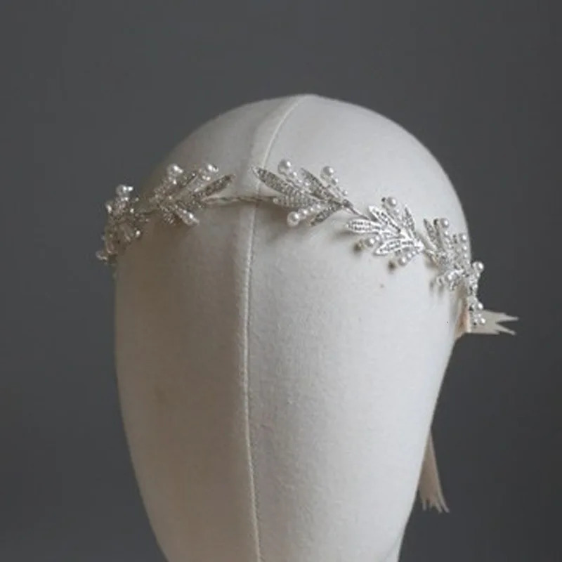 Pearl Rhinestone White Flower Headband Women Wedding Hair Accessories For Women Bride Tiara Headband Hair Jewelry Hairband 250509