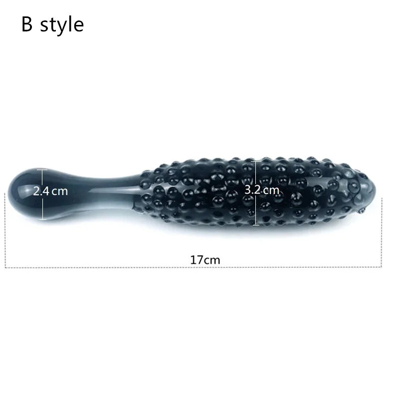 Black Crystal Glass Dildos Masturbator Realistic Dildo Penis Large G-spot Anal Butt Plug Adult Sex Toys for Woman Female 250515
