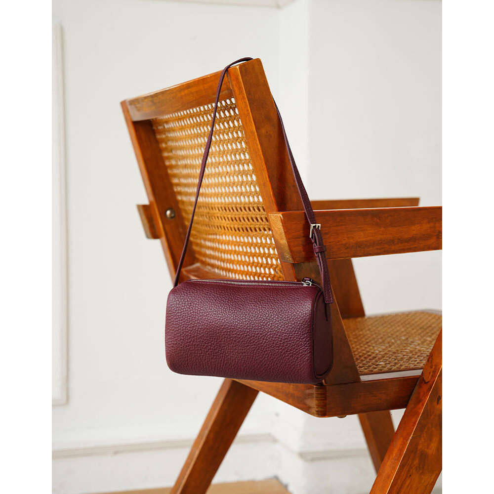 Tote Bag New Pencil Case With Top Layer High End Cylindrical Bag Women S Leather Handbag Crossbody KQ