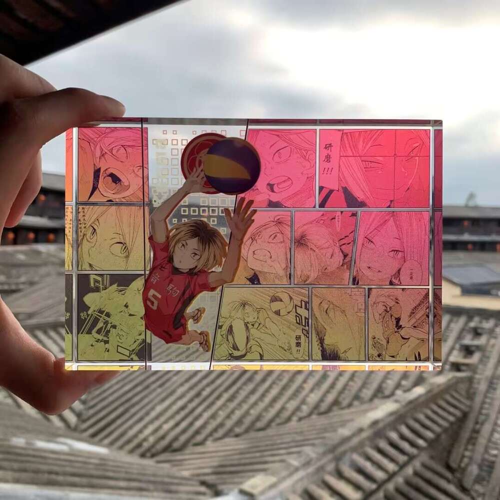 Volleyball Teenagers Sign Acrylic Brick Sunrise Xiangyang Shadow Mountain Feixiong anime Animation Peripheral Desktop Decoration