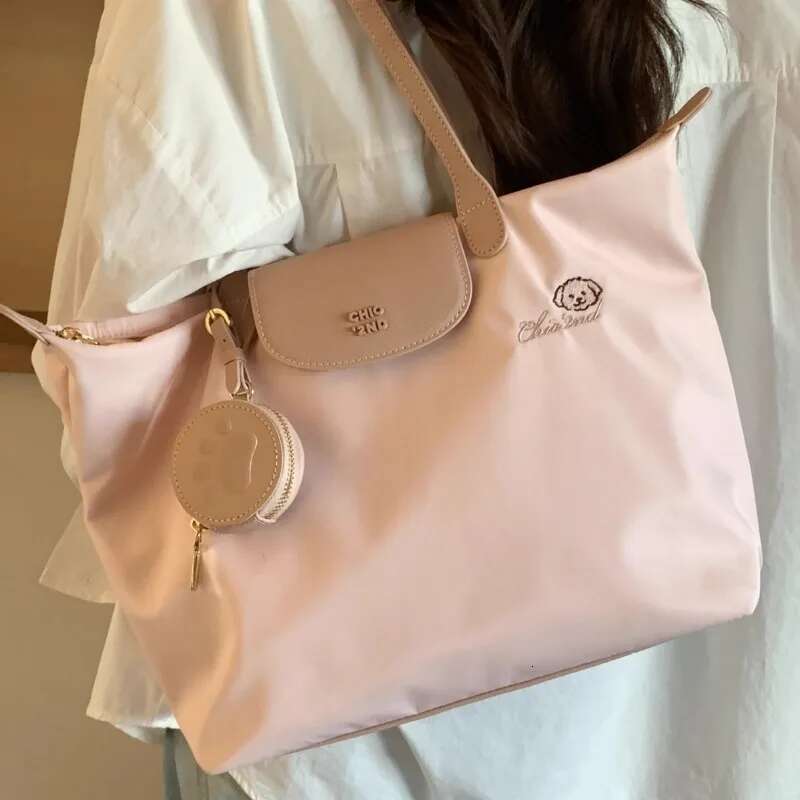 Bread, Dog, Unknown Flower Language, Tote Bag, Women's Casual Large Capacity Handheld Shoulder Bag