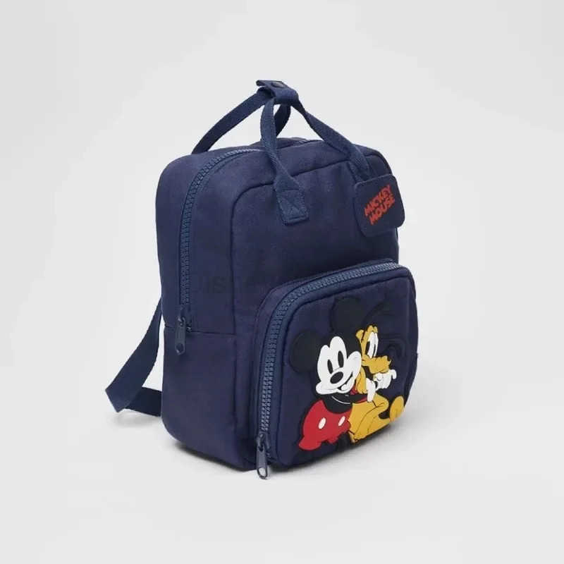 Disney Cartoon Mickey Backpack Fashion Baby Boys Girls Toddler Schoolbag Childrens Bag Kids Double Shoulder Bag 2-6 Year OldXJ250515