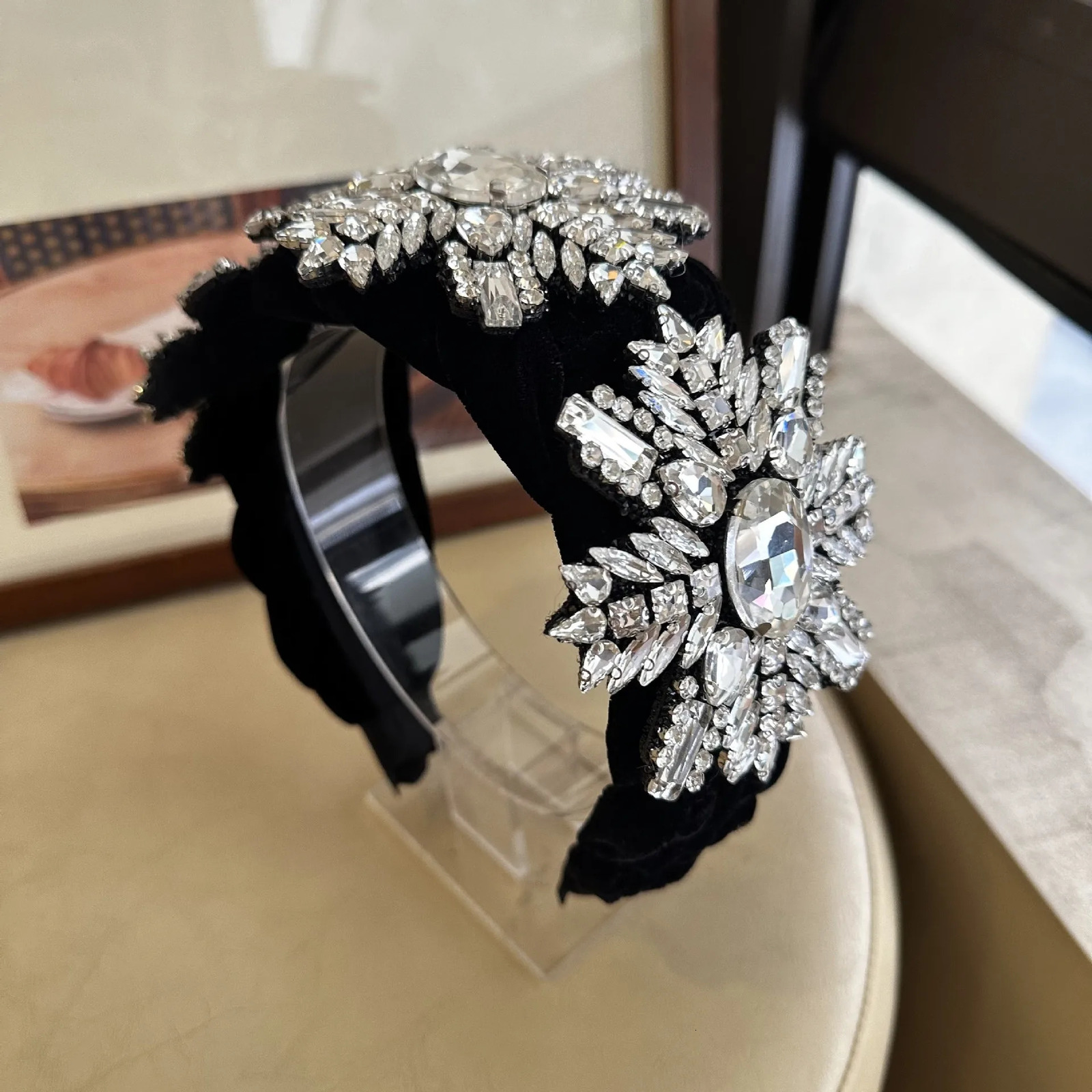 Shiny Rhinestone Crystal Beads Headbands for Women Ladies Hair Hoop Bride Wedding Hair Accessories Girl No-slip Hairbands 250509