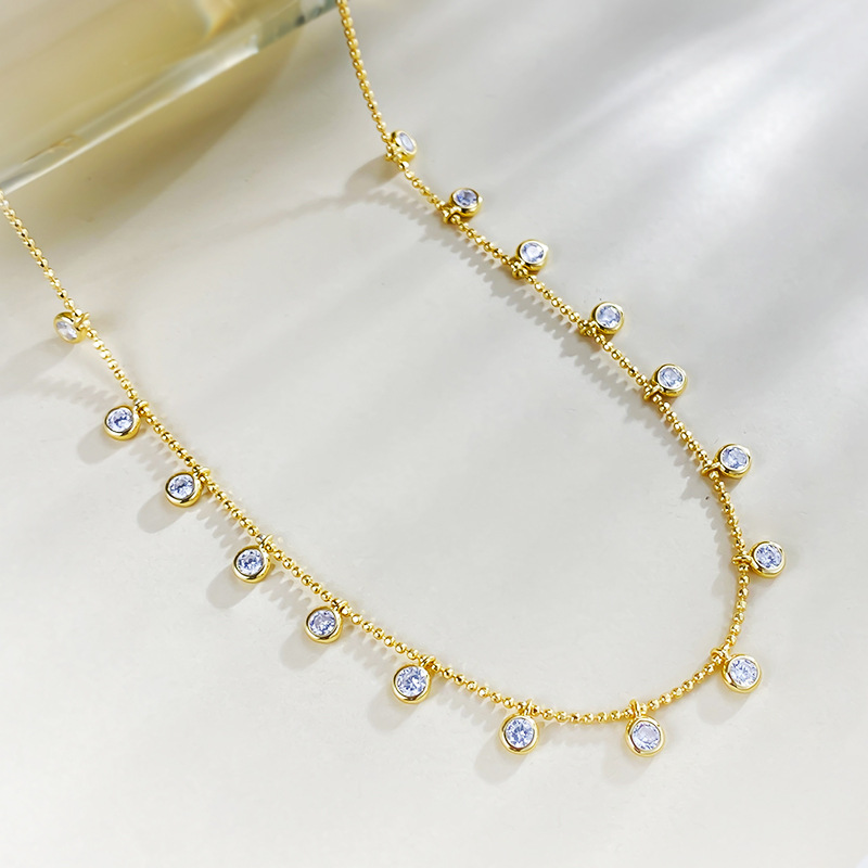 2025 Ins Top Sell Lady Luxury Jewelry Tassels Pendant Genuine 100% 925 Sterling Silver Round Cut Lab Moissanite Diamond Gemstones Party Women Wedding 
