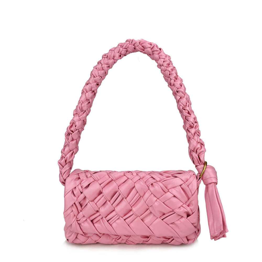 Tote Bag Autumn Winter New Product French High Sensitivity Oil Wax Leather Folded Tassel Craftsmanship For Weaving Cross Shoulder Bag KQ