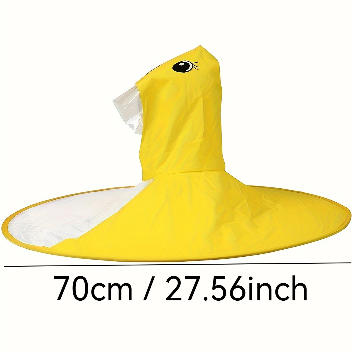 Childrens Raincoat Yellow Duck Cloak Flying Saucer PVC Poncho For 6 years to 15 years old 250515