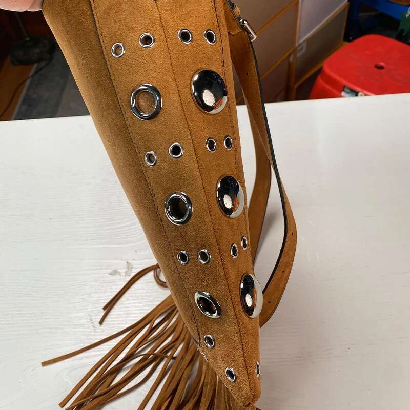 2025 New Matte Leather Shoulder For Women Design Fashion Brand Rivet Handbag And Wallet Large Capacity Tote Bag