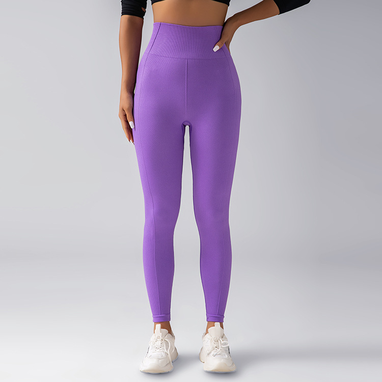 Seamless European and American fitness pants for women high quality hip-lifting tight stretch sports trousers peach hip high waist yoga pants