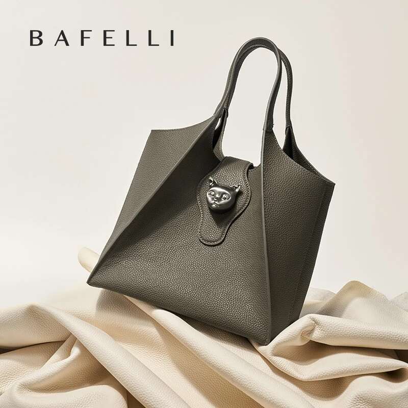 BAFELLI 2025 Women's HANDBAG TOTE TRAVEL BAGS GENUINE LEATHER CASUAL FASHION BRAND UNISEX PURSE BUSINESS STYLISH DESIGNER
