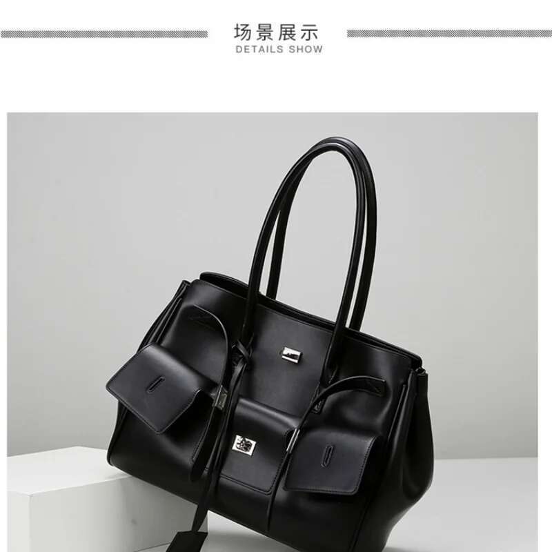 Tote 2024 new rodeo fashionable simple handbag women's large capacity shoulder commuter bag