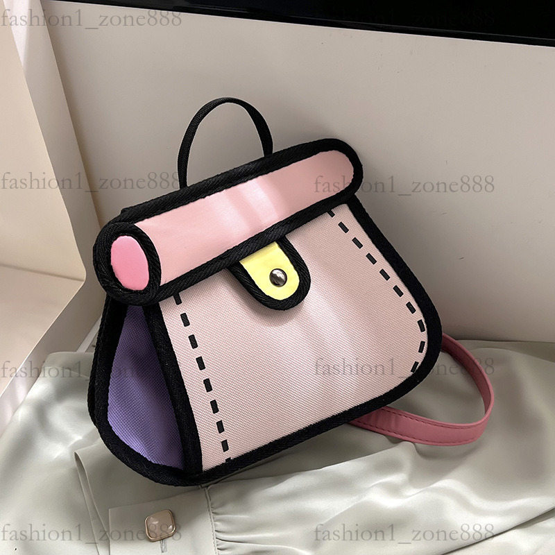 Super Cute Designer Bag Fashion 2D Cartoon Tote Bag High Quality Canvas Handbag Luxury Mini Shoulder Bags Outdoor Beach Party Holiday Gift Summer Godd