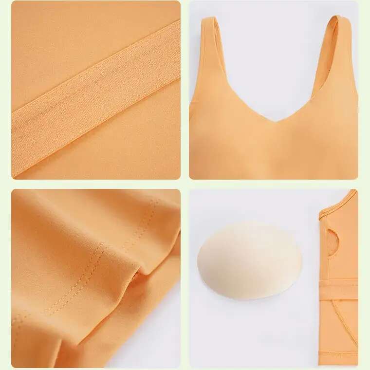2054-Gym Clothes Women Underwears Yoga Tank Tops Light Support Sports Bra Fiess Lingerie Breathable Workout Brassiere U Back Sexy Vest with Removable 