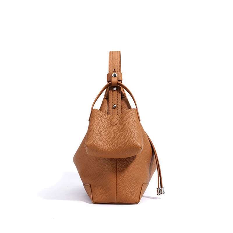 Cowhide Kite Crossbody Shoulder Bag With Matching Wallet, Designer Lunch Box Handbag,Elegant Women Underarm Leather Bags