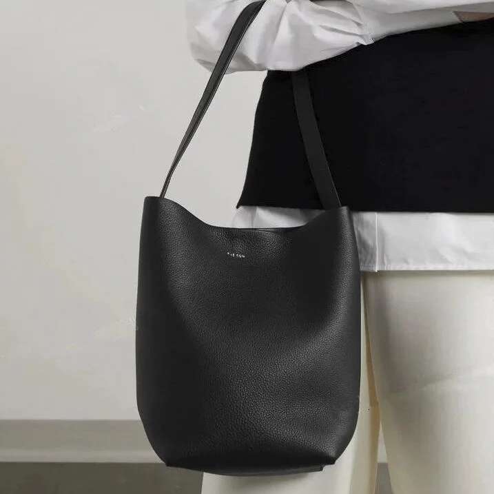 Bucket Niche Tote Large-Capacity Genuine Leather Women's Bag, Simple And Fashionable Single-Shoulder Bag For Women