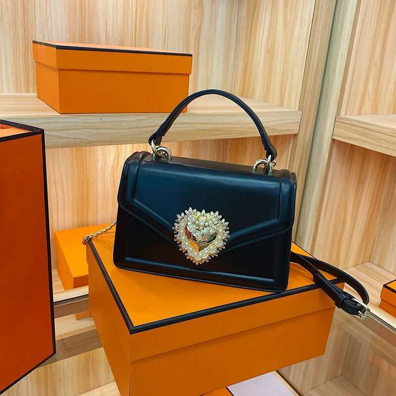 New Crossbody Small Square Retro Texture Shiny Leather Ladies Handbag Fashionable Solid Color Girl Shoulder Bag PU Mate