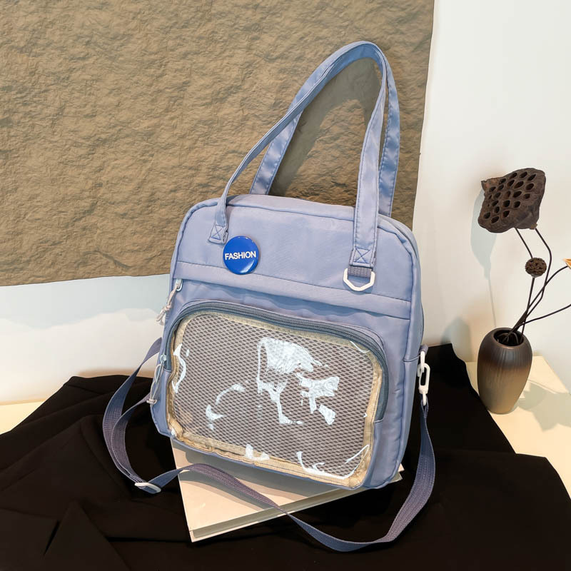 Free Delivery Designer Bag 2025 Winter Casual Crossbody Versatile Transparent Baby Bag Single Shoulder Canvas Large Capacity Campus Commuter Luxury Ba