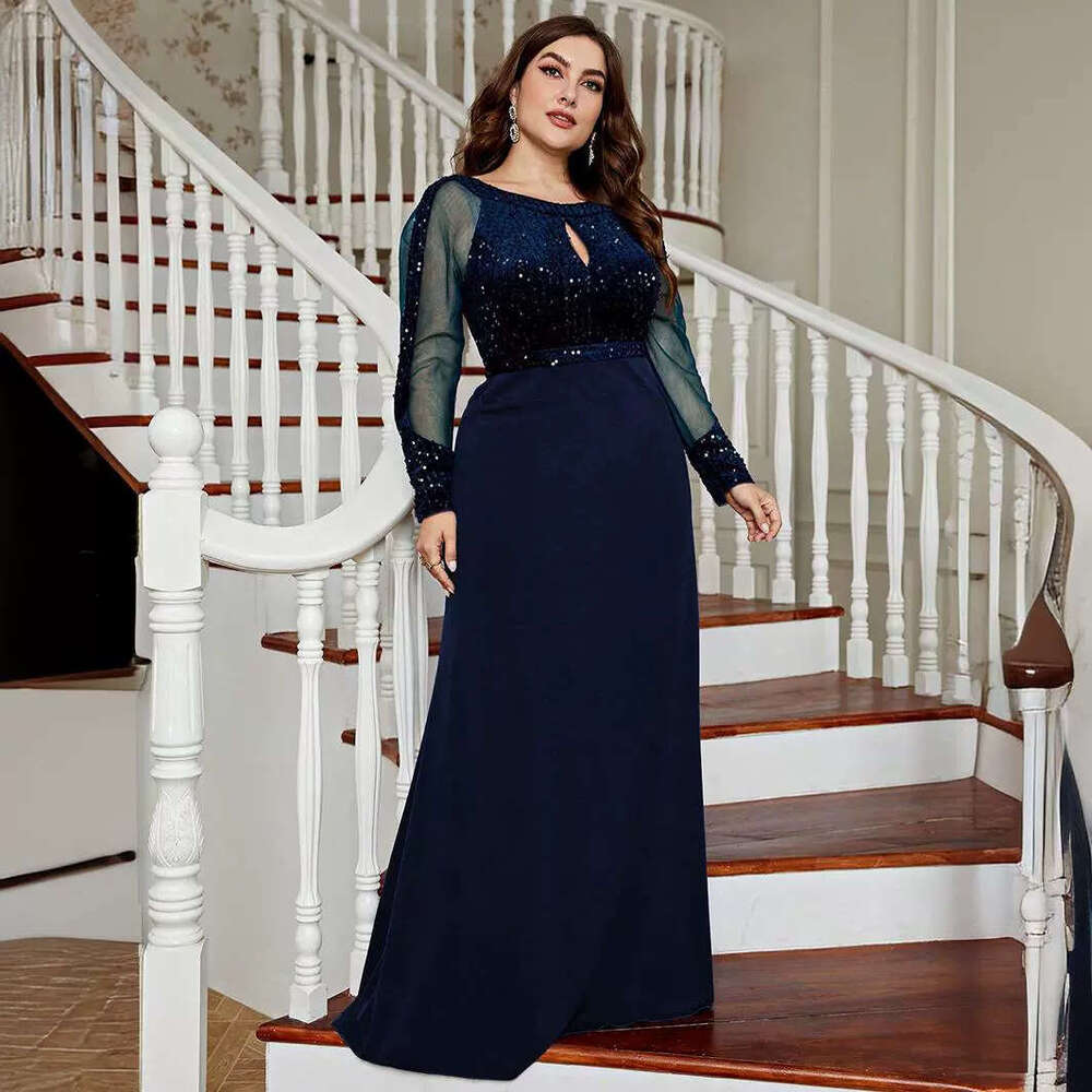Plus Size Devise Luxury Dress Designer Dresses for Women Vestidos Elegantes Evening Gown Summer New Plus Size Temperament Slim Fit Solid Color Dress P