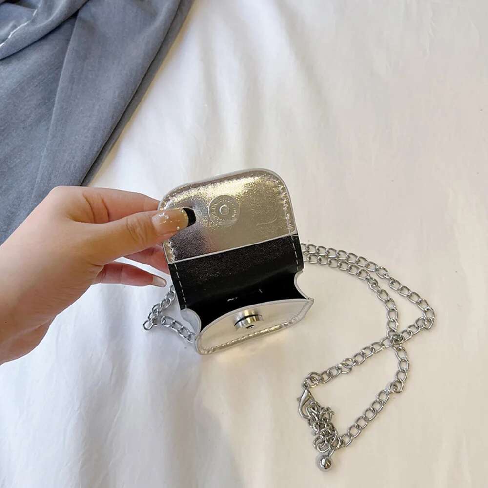 Korean Y2K Vintage Small Chain Shoulder Bag Designer Clutch Coin Purse Handbags Pink PU Leather Crossbody Ladies Bags