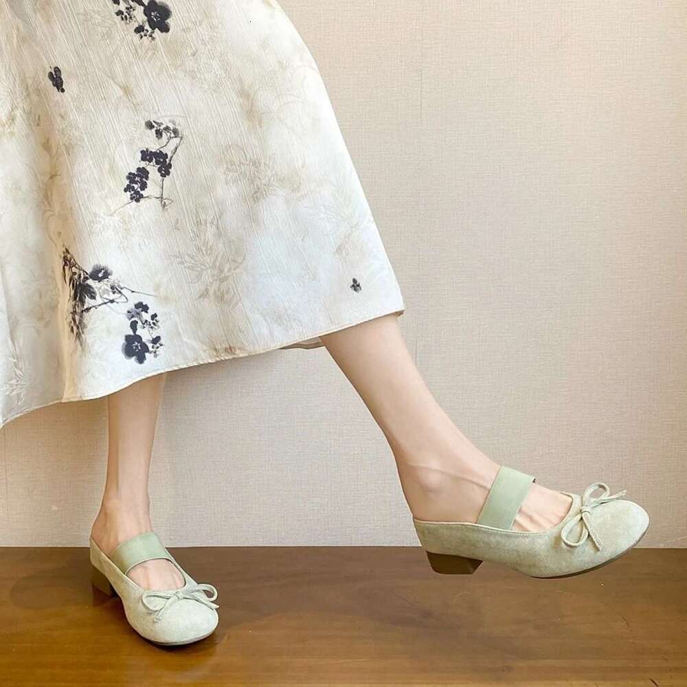 2025 Summer Cover Toe Platform Mules Women Slippers Casual Butterfly-knot Dress Street Style Slides Ladies Slip On Shoes