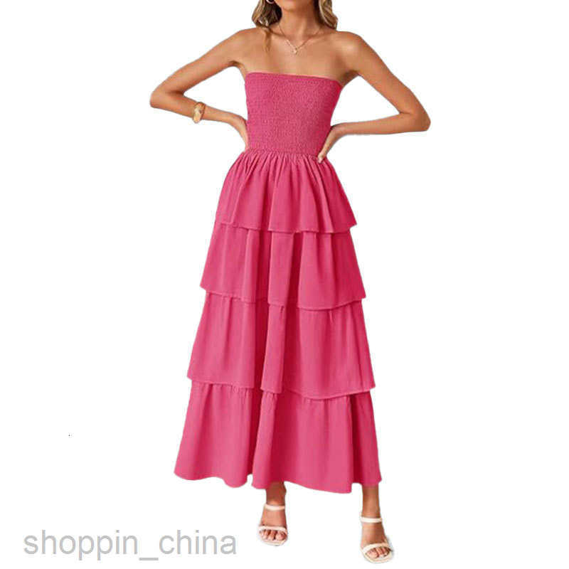 Women Dresses Spring New Women's Clothing Elegant Skincare Solid Color Long Dress for Women