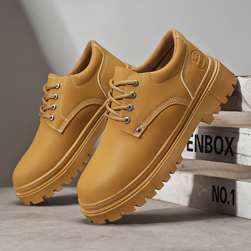 Spring New British Style Work Clothes Men S Casual Leather Fashion Trend Thick Casual Shoes Soled Single Shoes Ddmysaturn