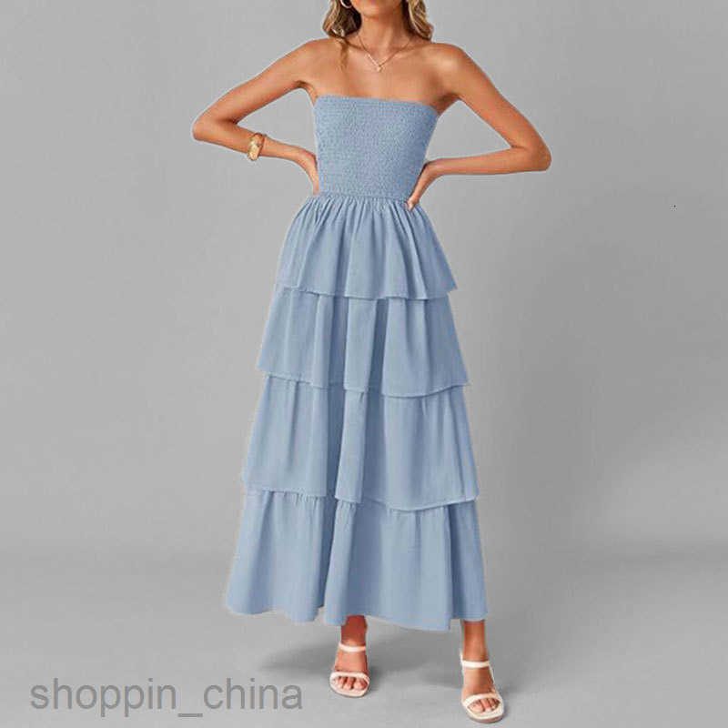 Women Dresses Spring New Women's Clothing Elegant Skincare Solid Color Long Dress for Women
