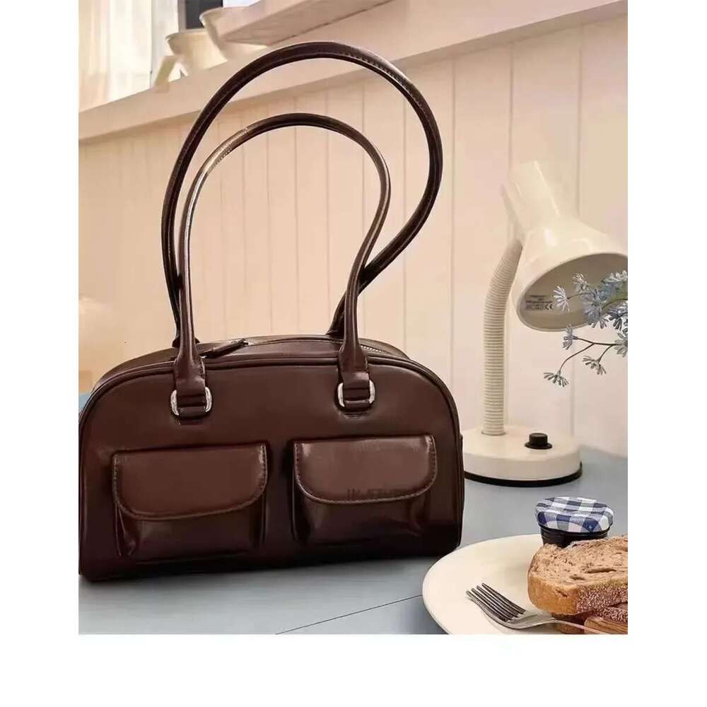 Korean Xu Yunzhen Sane Style Oil Bowling Oll Boston Tote Baerarm Bag For Women