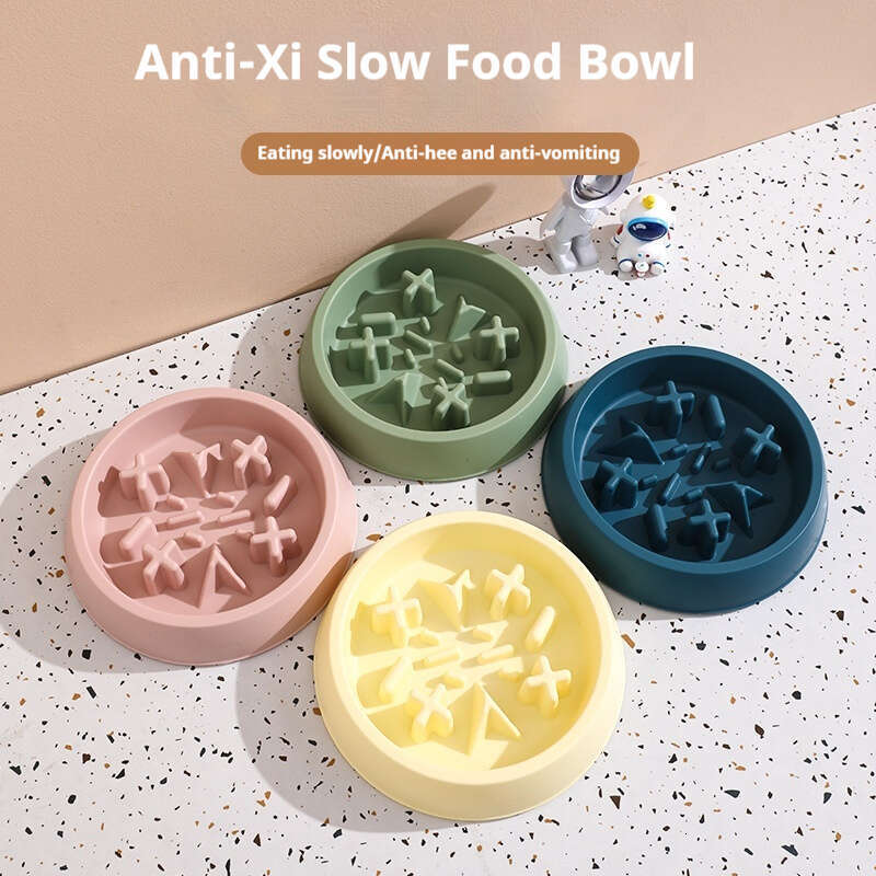 New choking slow food bowl anti tipping large, medium small cat and dog pet supplies