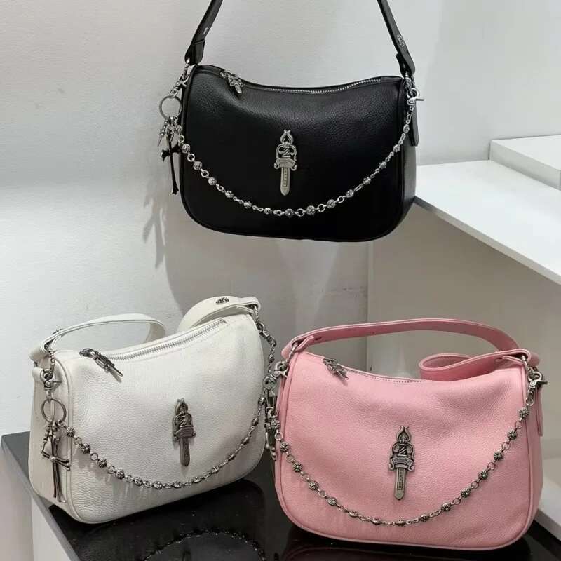 Nichedesign Premium Genuine Leather Cross Body Chains Women's Fashion Shoulder Bag Underarm For Autumn/Winter 2024