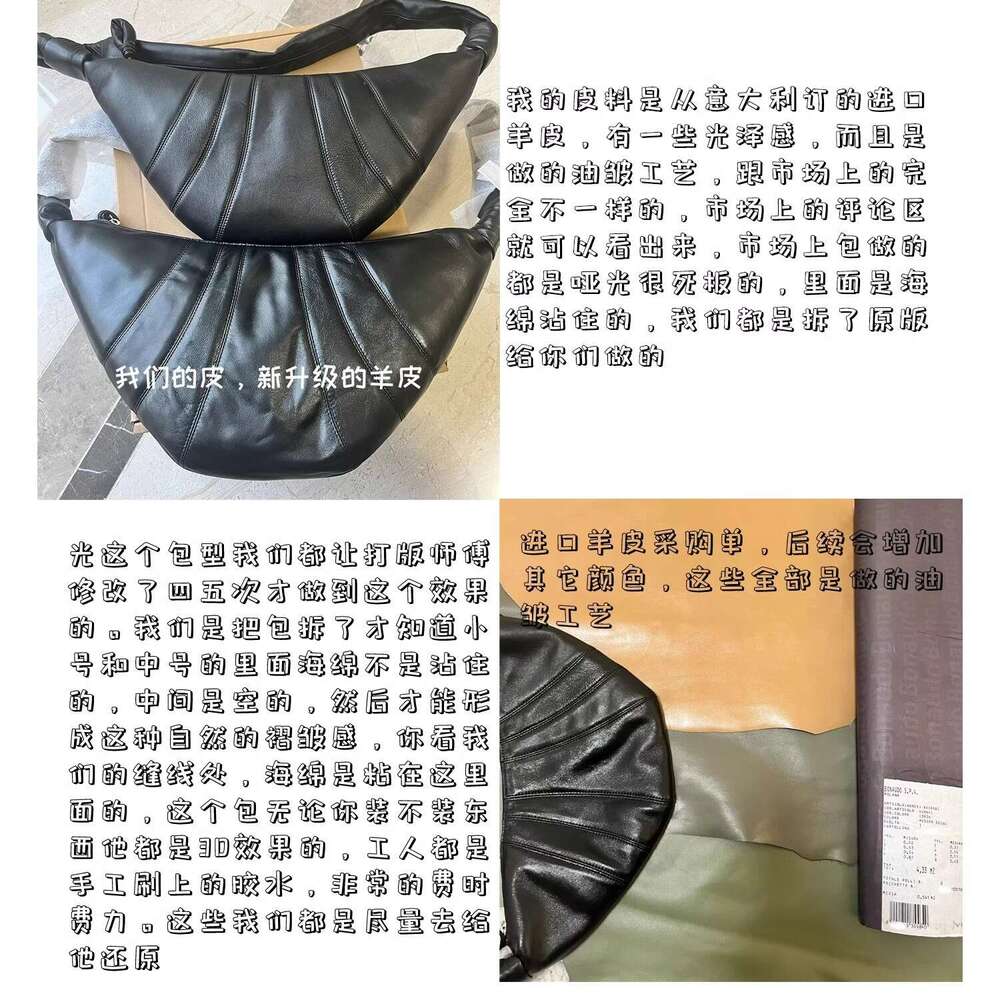 Tote Bag Sheep Skin Upgraded Bull Horn Songbao Top Layer Genuine Leather Shoulder Crossbody Bag KQ