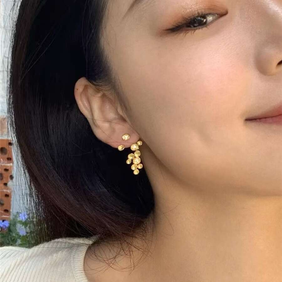 Niche Star studded Dia Light Starry Sky Elegant Premium Earrings Women's Accessories