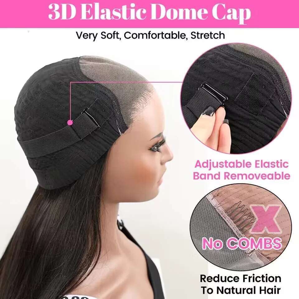 Smooth Ready To Wear Preplucked Straight Human Hair 5X5 Closure Pre Cut 13X4 Lace Front Wigs Bling