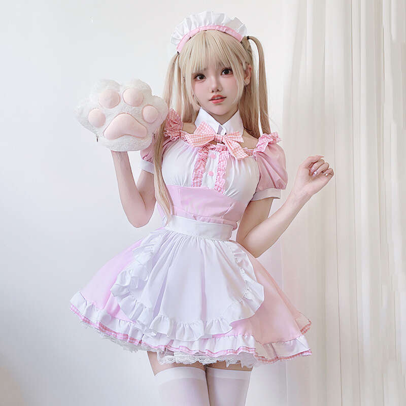 Japanese anime cute maid costume soft girl cosplay cat Lolita lolita dress