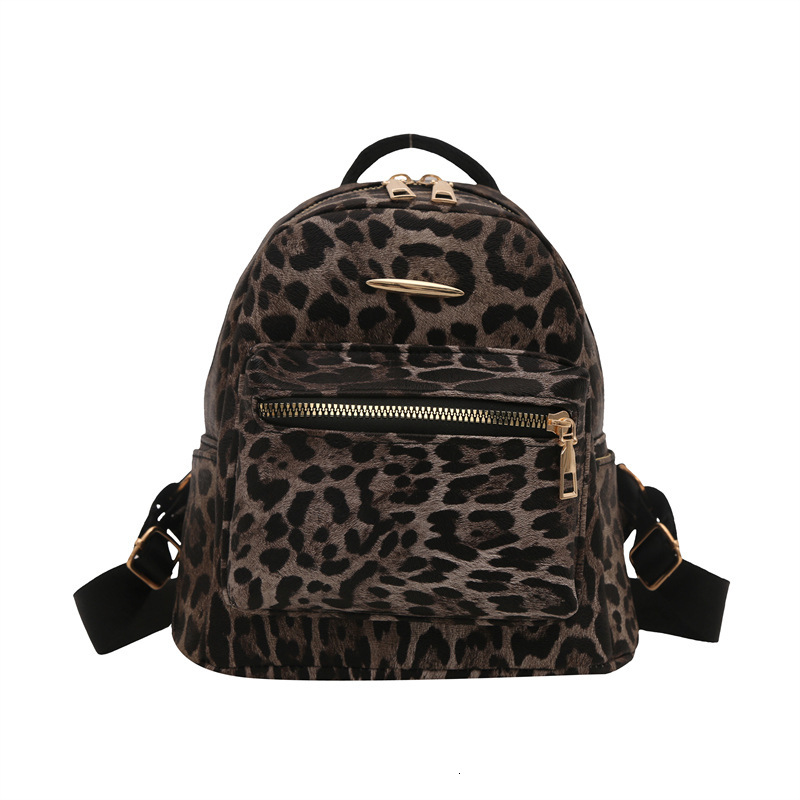 Free Delivery Designer Bag Trendy Leopard Print Backpack Fashionable And Casual Oxford Cloth 2025 Winter New Stylish Outdoor Backpack Luxury Bag