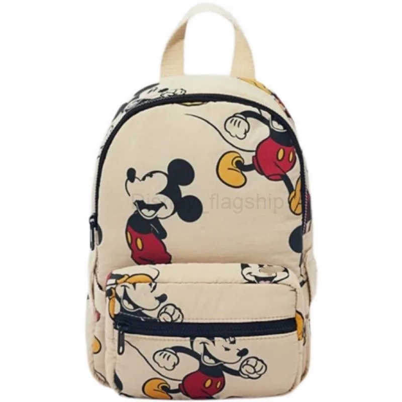 Disney New Fashionable Mickey Mouse Pattern Childrens School Bag Cute Mickey Print Lightweight BackpackXJ250515