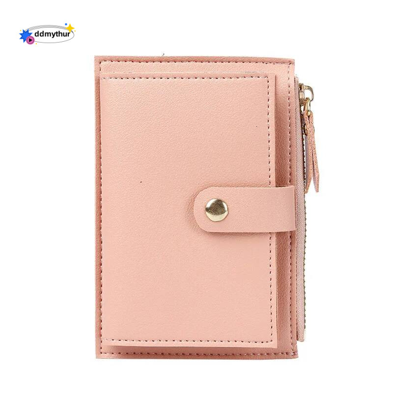 Unisex PU Leather Mini Wallet - Slim Multi-Slot Card Holder for Credit/ID Cards, Compact Coin Purse with Pocket (Men & Women) ddmythur