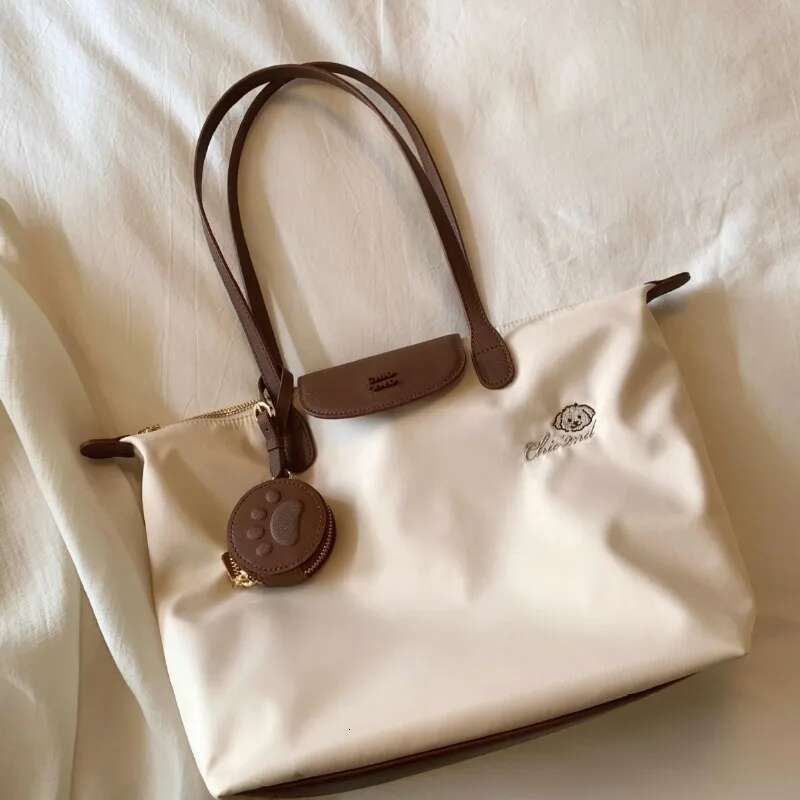 Bread, Dog, Unknown Flower Language, Tote Bag, Women's Casual Large Capacity Handheld Shoulder Bag