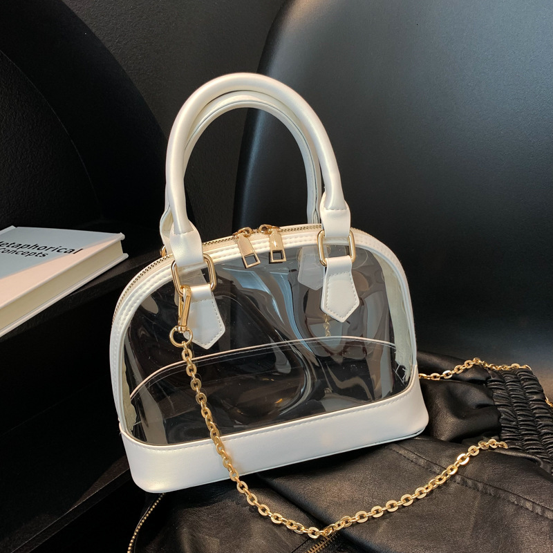 Fashionable Transparent New Free Delivery Designer Bag Shell Luxury Bag Spring/summer 2025 New Crossbody PVC Chain Trendy Shoulder Bag