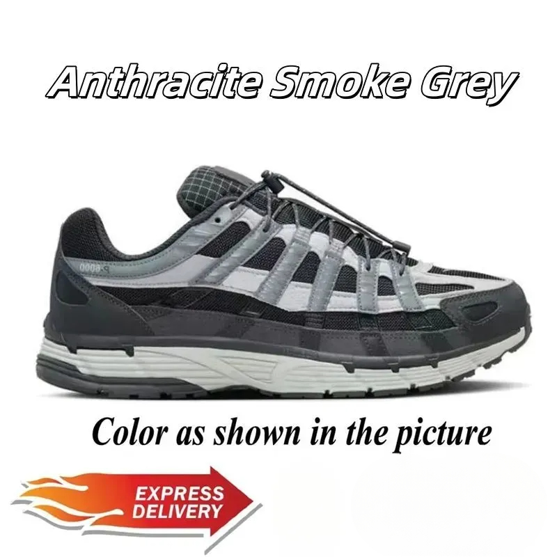 2025 Designer P6000 Training Shoes Men's and women's Sneakers Metal Sier Three Black White gray outdoor sports black men's Running shoe