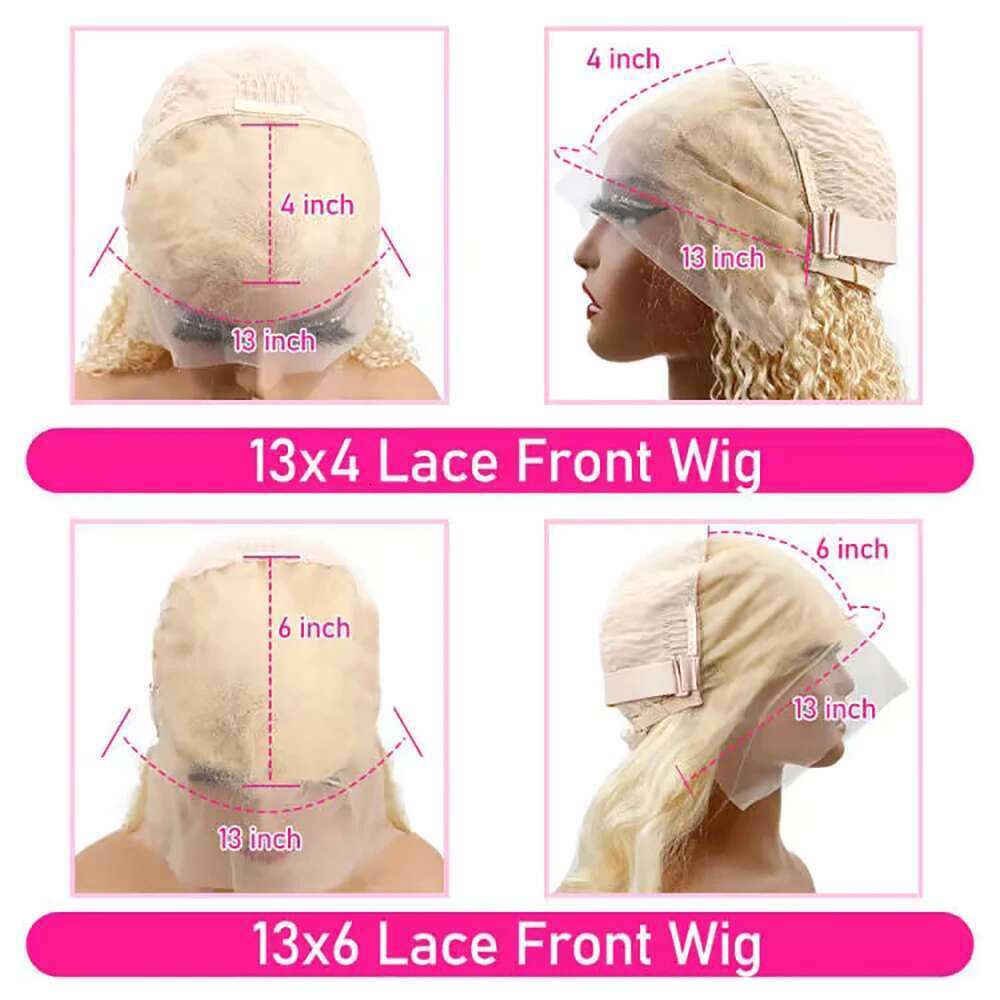 HD Transparent 613 Blonde Straight 200 Density 13x4 13x6 Front Human Hair Wigs For Women Brazilian 360 Lace Frontal Wig